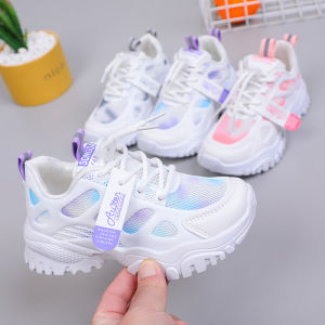 Fashion Kids Shoes: Buckle Casual Trainers Shoes for Kids Girls Rubber Mesh Sneakers for Kids Size 26-36