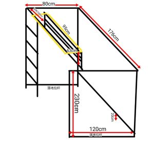 Loft bed customize for higher ceiling condo helper room singapore/Balcony/Laundry/helper/maidroom