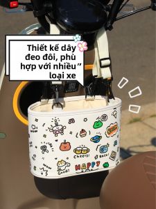 XIONGDECHUANSHUO | Thùng Lưu Trữ Công Chúa Hoạt Hình Dễ Thương cho Xe Điện