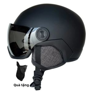 Mũ Bảo Hiểm Trượt Tuyết Nam MOON Được Đúc Liền Khối PC+EPS Mũ Bảo Hiểm Trượt Ván Trên Tuyết Chất Lượng Cao Với Kính Bảo Hộ Dành Cho Các Môn Thể Thao Ngoài Trời