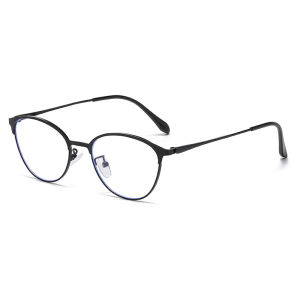 JN IMPRESSION Photochromic Cross-border Cat-eye Fashion Blue Light Protection Flat Metal Frame Senior Student Myopia Glasses