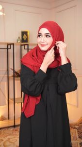 ผ้าคลุมฮิญาบพันยาว HL22, อัดพรีท, จีบเล็กเกรด, ทรงพันเอง, ราคาพิเศษสำหรับใส่รายอออกงานอิสลามหรือรับแขกผู้ใหญ่