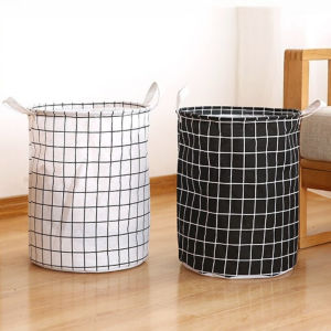 Foldable Fabric Laundry Basket Cloth Storage Organizer for Home Bathroom Bedroom Clothes Toys Storage Hamper with Handles
