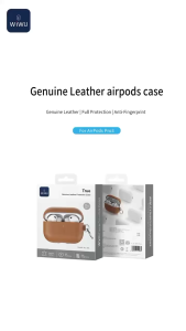 WiWU True Genuine Leather Protective Case for Airpods Pro 3