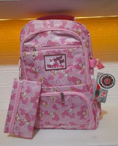 Tas ransel sekolah perempuan sd/smp bahan impor motif sleting