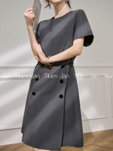 PlumJan | Đầm Suit Tàu Cổ Ngắn Tay Mùa Hè Thời Trang