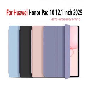 Magnetic Trifold Tablet Leather Case for Huawei Honor Pad 10 Case 2025 12.1inch Can Sleep Wake Soft PU Back Stand Protect Cover