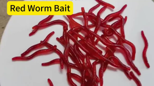 Seawave 10/50/100pcs Realistic Fishy Smell Red Worms Bait Soft Simulation Earthworm Carp Low Fishing