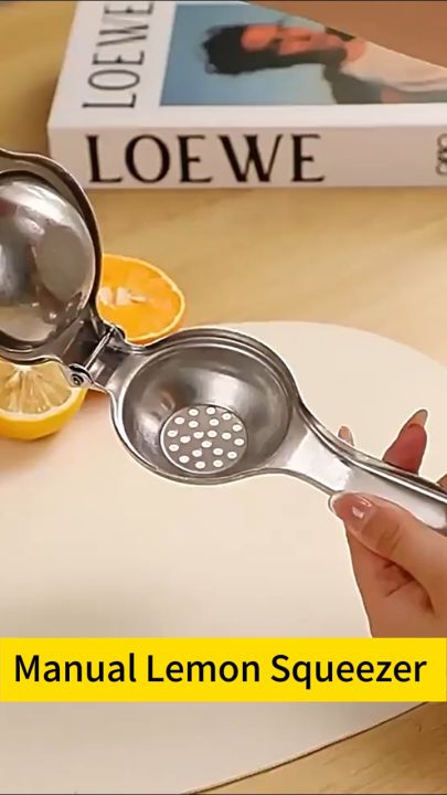 Stainless Steel Lemon Squeezer Hand Press Citrus Juicer Manual Lemon Juicer Lemon Manual Press Juicers Lime Squeezer for Kitchen Outdoor