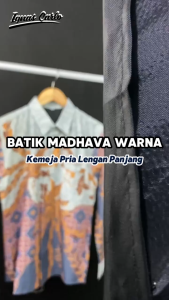 Kemeja Batik Madhava Warna Lengan Panjang Premium Lapis Furing Katun M-XXL