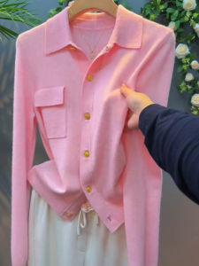 Soft Comfortable Knitted Long Sleeve Open Cardigan Winter Elegant Maturity Single Button Sweater Slimming Top Quality Cashmere