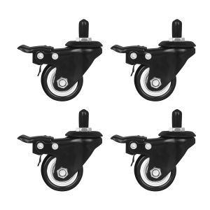 IRIN | IRIN PO-27 Upright Piano Casters Black Wear-resistant Nylon Wheels High Load Capacity 360° Rotation Piano Parts & Accessories