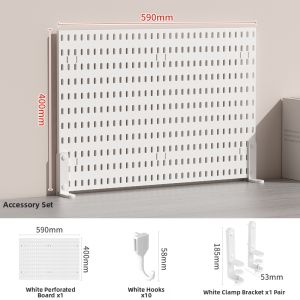 QINFEI | DIY No Drilling Freestanding Clamp-on Desktop Storage Organizer