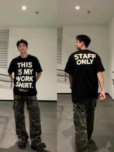 เสื้อยืดแขนสั้นผู้ชายผ้าฝ้ายแท้สีดำสไตล์อเมริกัน ดีไซน์พิมพ์ลายส่วนตัว แฟชั่นฤดูร้อน ดีไซน์เก๋ไก๋ สำหรับผู้ชาย