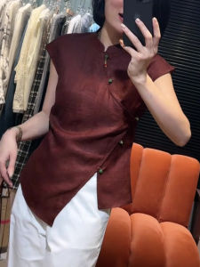 Elegant Short Sleeve Slim Fit Womens Shirt New Chinese Style Summer Fashion plus Size Top Comfortable Casual Commute Wear