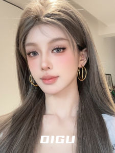 Unique Cross Design Metal Earrings Womens Personality Fashionable Face Slimming Commute Ear Jewelry  Outlined Style