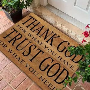 Inspirational Christian Door Mat "Gratitude for Having An Entrance Mat Relocation Gift Suitable Front Door Home Decoration Mat