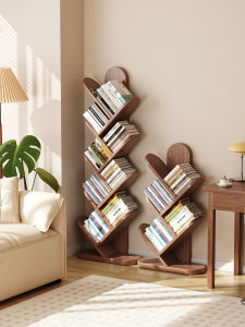 SAMEDREAM | Solid Wood Tree Shaped Standing Bookshelf