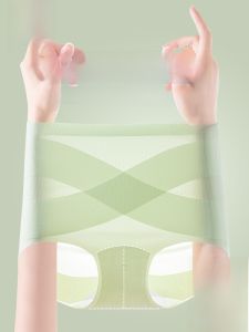 Miiow | High Waist Ice Silk Womens Underwear Thin Model Shaping Abdomen Control Butt Lifting Summer Briefs Cotton Crotch Antibacterial