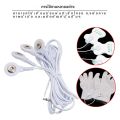 2 WAY + 4-Way เครื่องนวดปุ่ม Electrode Electrode Pads การเชื่อมต่อมาตรฐานนวดสําหรับ TENS Unit สายไฟสาย. 