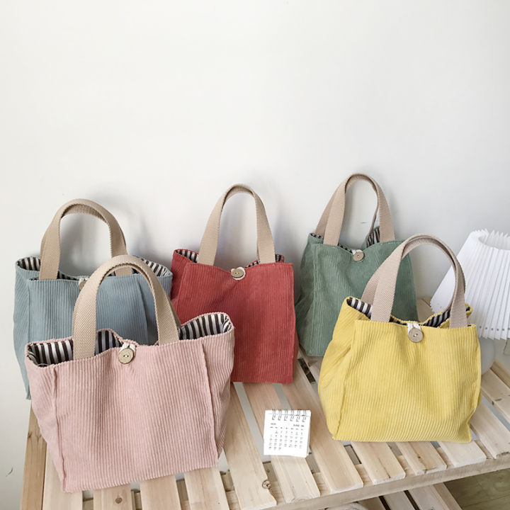 Japanese Simple Lunch Box Bag Handbag Office Worker Breakfast Bag Cute
