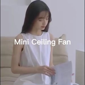 Portable Wireless Mini Ceiling Fan Light USB Fan with Remote Control Stand Night Light Home Outdoor Camping New Year Gifts
