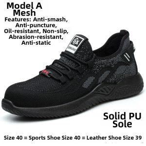SENNUOKE | Breathable Crush-Resistant Puncture-Proof Anti-Static Work Safety Shoes