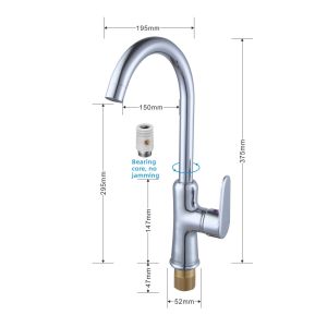Hot and Cold Rotatable Kitchen Faucet
