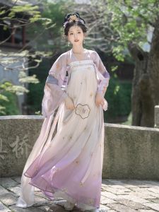 Original Hanfu Qian Ting Ji【Hua Shi】Tang Style Chest-Length Eight-Piece Skirt Daily Reconstructed Summer Roupou Skirt