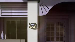 100 LED Solar Powered Motion Sensor Wall Light Outdoor IP65Waterproof Security Lamp with PIR Sensor 3 Modes for Yard Garden Barn