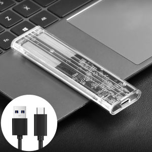 M.2 NGFF SATA SSD Enclosure Type C 3.1 Transparent External SSD Adapter Solid State Drive Enclosure For M2 NGFF 2230 2242 2260