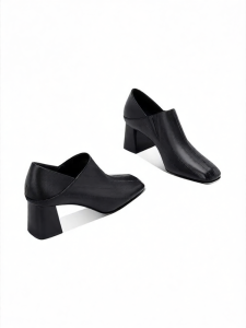 JESSICA SOPHIA | Two-Way Genuine Leather Medium Heel Shoe