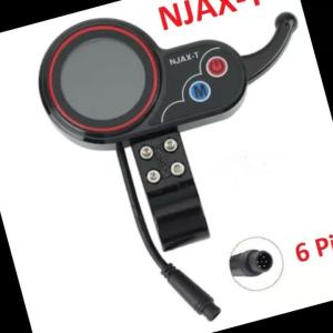 NJAX-T Throttle Accelerator Speed Adjustable Electric Scooter Meter 6 Pin Display for Electric Scooter Dashboard