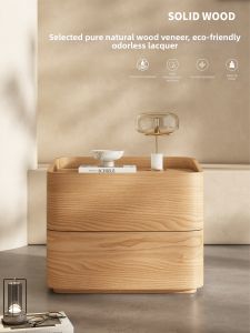 PANDIAN | Simple Drawer-style Wooden Bedside Cabinet