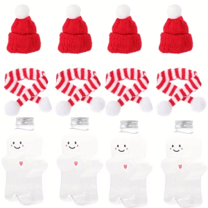 500ml Christmas Themed Portable Shaker Drink Bottle Gingerbread Man Design Couple Kitchen Milk Tea Water Gift