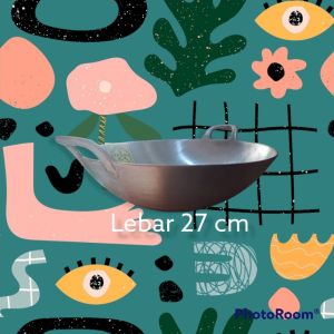 wajan penggorengan kuali cap tugu sukabumi almunium coran tebal sukabumi lebar 27 cm