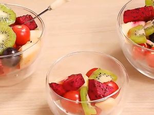 01 Chén bát thủy tinh 2 lớp dùng ăn kem hoa quả dầm đa năng tiện dụng (300-400ml tùy chọn)