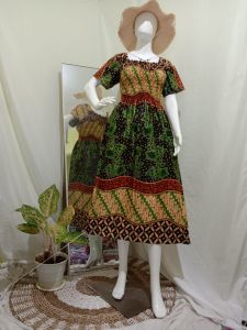 dress/daster MIDI starla daster kerut solo daster rayon solo daster batik solo daster elegan cantik kekinian daster jumbo