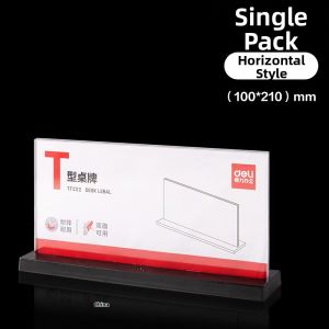 deli | Transparent Foldable Display Nameplate V-shape
