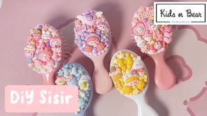 Sisir Rambut - Sisir Rambut Aesthetic - Diy Anak Perempuan - Diy Sisir Deco Cream Handmade Hair Brush Art Craft Anak Aktifitas - 281-Diy Sisir