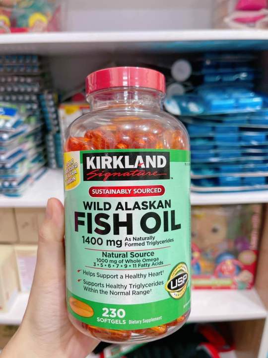 Viên Uống Dầu Cá Kirkland Signature Wild Alaskan Fish Oil 1400mg Loại ...