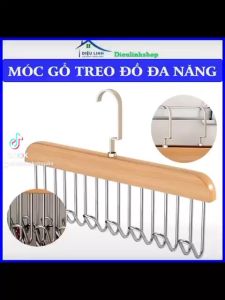 Móc Gỗ Treo Đồ Móc Phơi Bằng Gỗ 8 Nhánh Treo Đồ Đa Năng Móc Treo Áo lót Túi Cà Vạt Thắt Lưng Tiện Dụng Đa Năng Tramanhshop