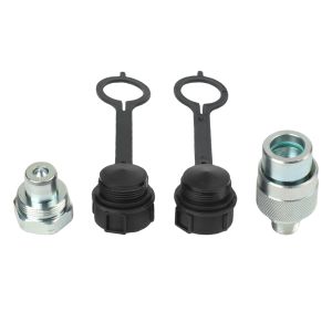Hydraulic Quick Connector Set NPT38 Thread for For use with Hydraulic Jacks Pumps and Cylinders High Pressure Up to 10000 PSI