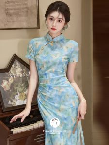 Slimming New Chinese Style Graceful Youth Cheongsam