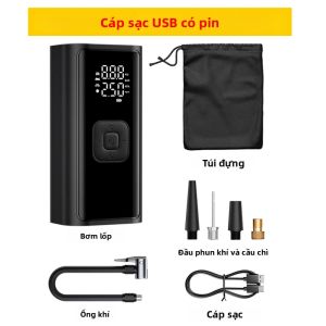 Máy Bơm Hơi Ô Tô Di Động Sạc Lại Được YIJU Máy Nén Khí Bơm Lốp Kỹ Thuật Số Cho Xe Máy Xe Đạp Bóng Thể Thao - Máy Bơm Lốp Không Dây