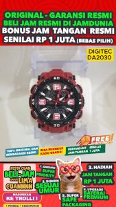 JAM TANGAN DIGITEC ORIGINAL - JAM DIGITEC DA-2030TMR JAM DIGITEC DA2030 JAM DIGITEC 2030 JAM DIGITEC DA2030TMR - Men TR - Resin - Merah - Diameter 5 CM - Jamdunia / Jam dunia JD18 JAM TANGAN PRIA JAM PRIA JAM TANGAN ANTI AIR  DEL01