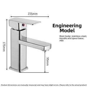 Black Single Hole Bathroom Faucet Wash Basin Sink Counter Top Ceramic Valve Stainless Steel Surface Treatment Cold And Hot Water Control