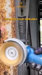 Nasara 3 Inch Heavy Duty 100% Non Spark Brass Cup Brush Full Copper ( M10 x 1.5 Thread ) Grinding Wheel / Berus Dawai / 杯刷