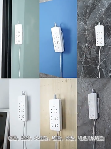 Deli Socket Holder Cable Organizer Self Adhesive Wall Mounted Socket Extension Sticker VS6206