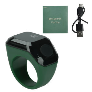 Aideepen | Smart APP Ring Counter Portable Digital Display Counter Bluetooth Counting Ring Time Reminder Wearable Tasbih Zikr Ring Misbah
